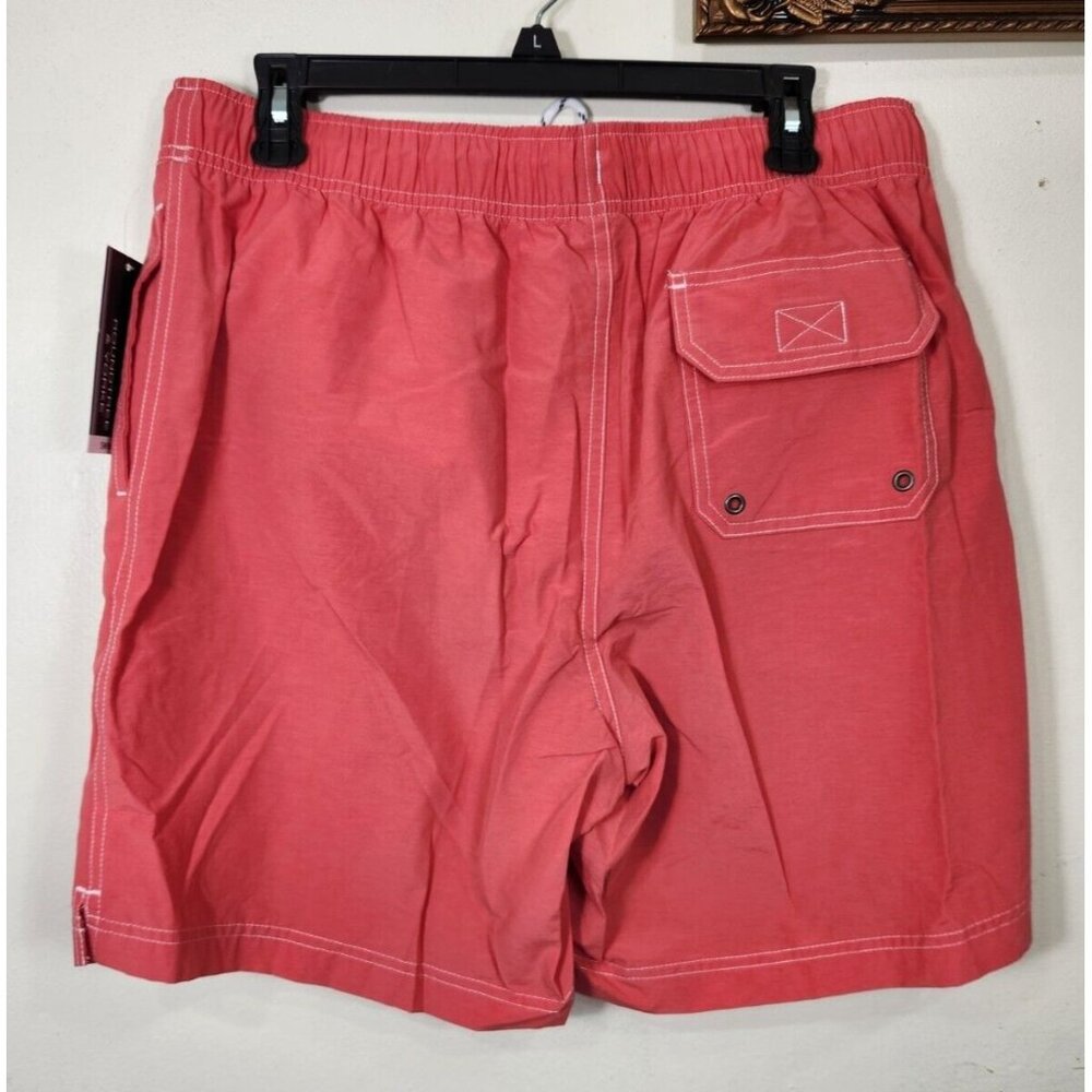 Mens Dark Melon Swimwear Shorts With Drawstring Waist & Pocket size L